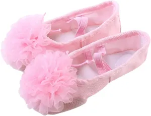 EXCEART 1 Pair Dance Shoes Yoga Shoes for Dancing Socks for Girls Flat Shoes for Girls Childrens Socks Gymnastics Flats Shoes Kids Socks Yoga Flats Clothing Pocket Pink Toddler