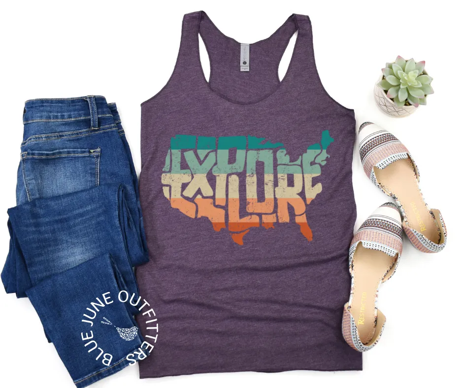 Explore USA | Women's Traveler Racerback Tank Top
