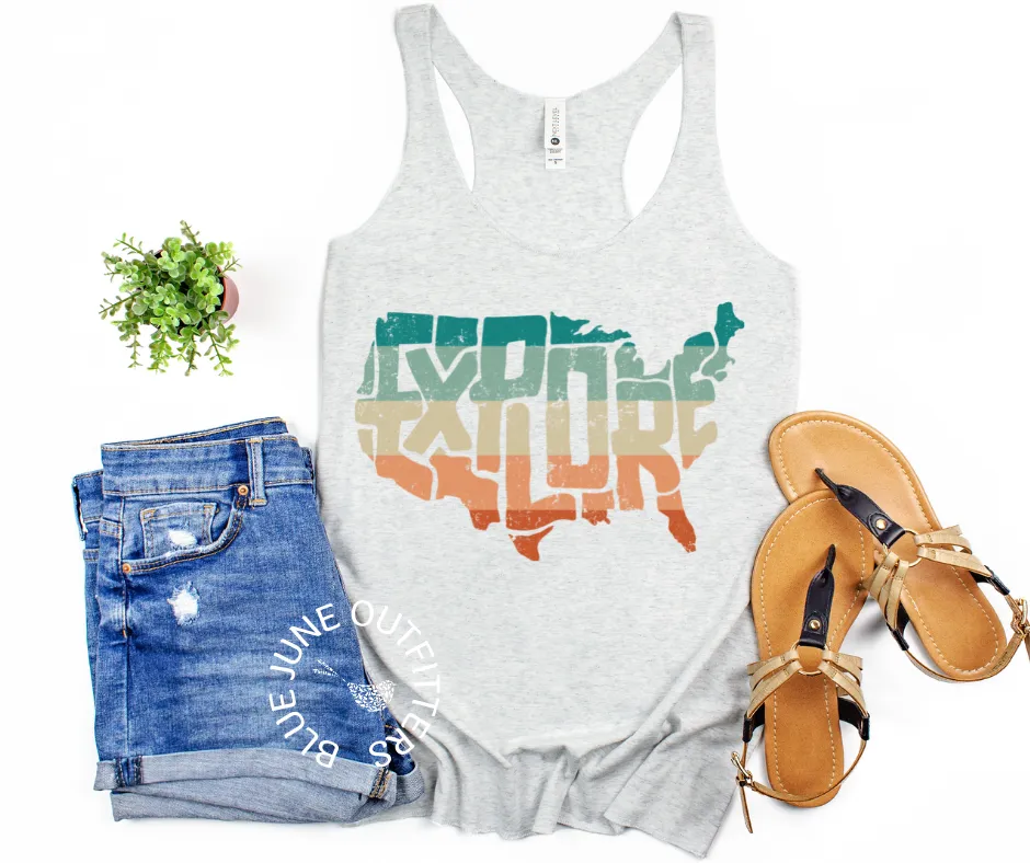 Explore USA | Women's Traveler Racerback Tank Top