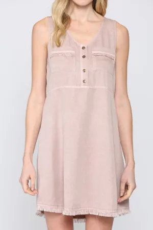 Fate Washed Sleeveless Tencel Dress