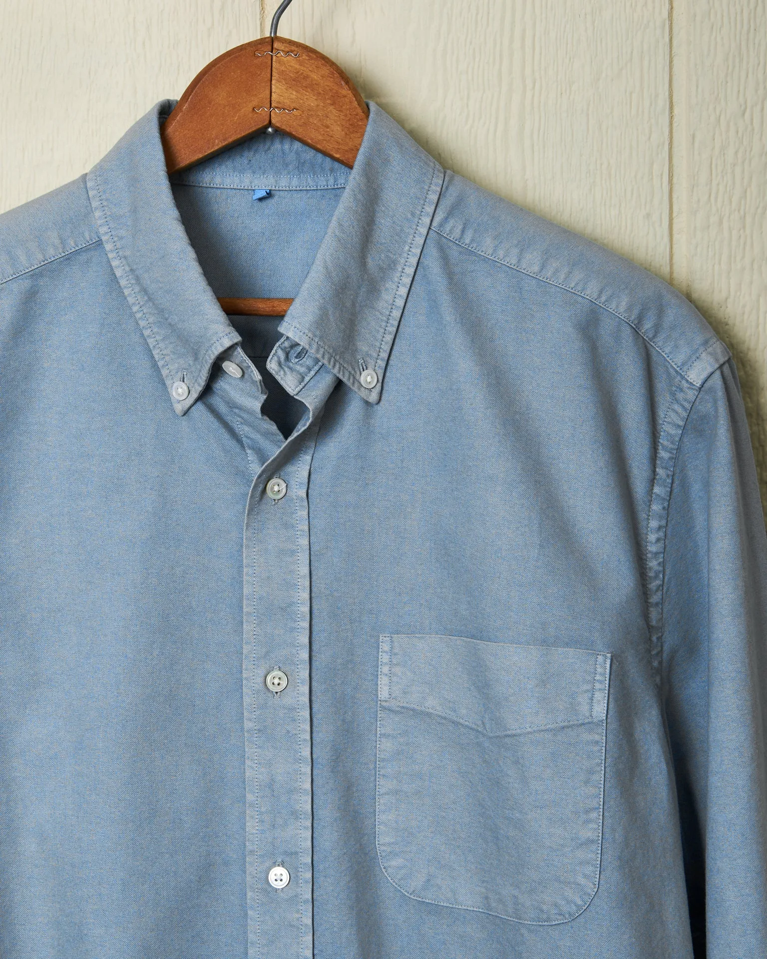 Garment Dyed Oxford Shirt in Chambray