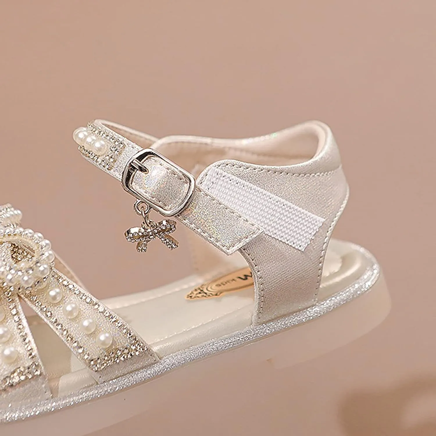 Girl Shoes Size 9 Toddler Kids Baby Summer Girls Closed Toe Sandals Pearl Glitter Diamond Girls Size 2 Flip Flops