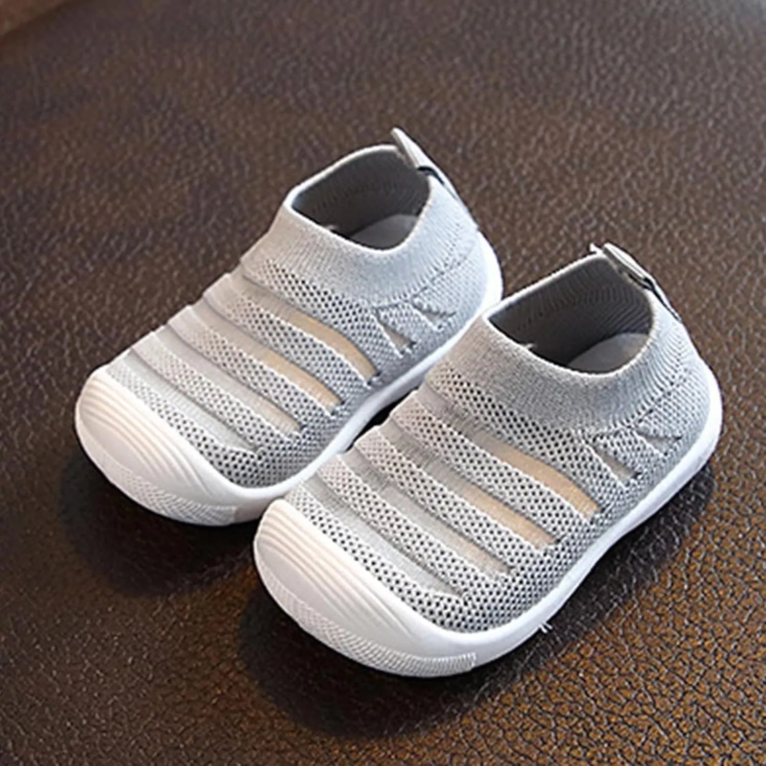 Girls Size 10 Tennis Shoe Summer and Autumn Cute Girls Flying Woven Mesh Breathable Flat Solid Toddler Shoes Size 8