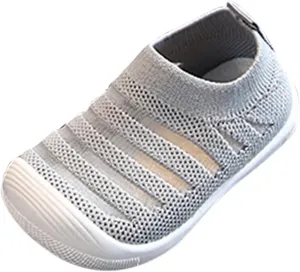 Girls Size 10 Tennis Shoe Summer and Autumn Cute Girls Flying Woven Mesh Breathable Flat Solid Toddler Shoes Size 8