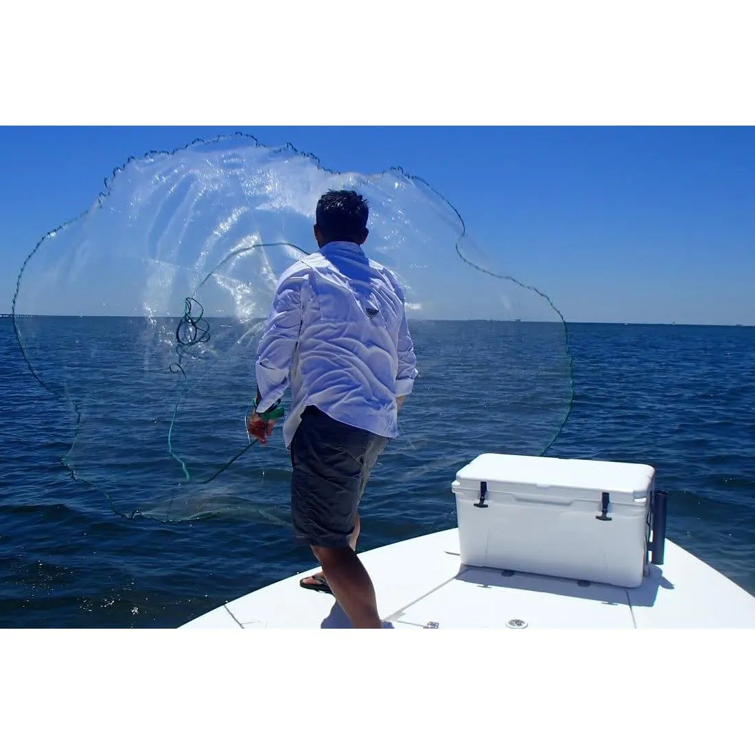 Humpback Bait Flats Water Cast Net ( 3/8" Sq. Mesh )