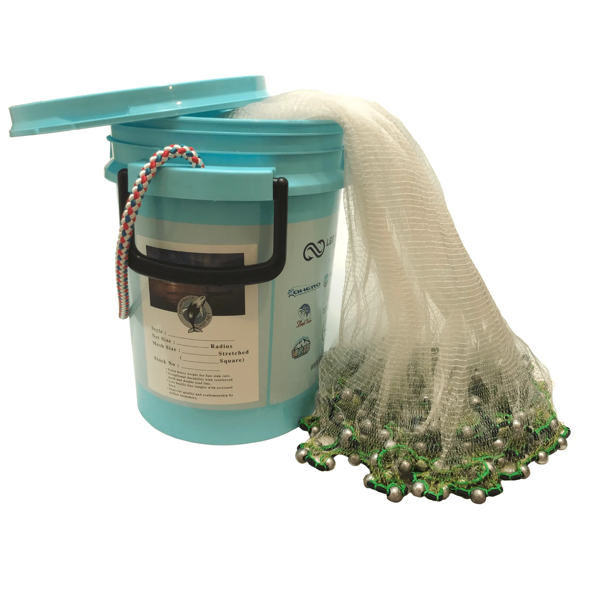 Humpback Bait Flats Water Cast Net ( 3/8" Sq. Mesh )