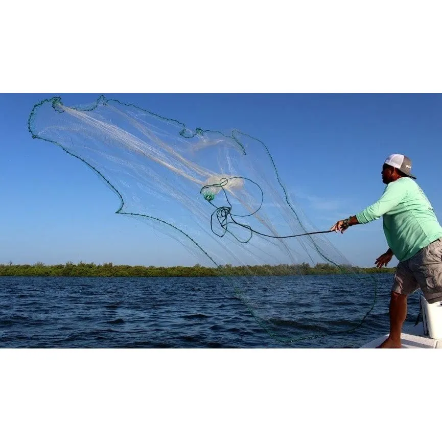 Humpback Bait Flats Water Cast Net ( 3/8" Sq. Mesh )