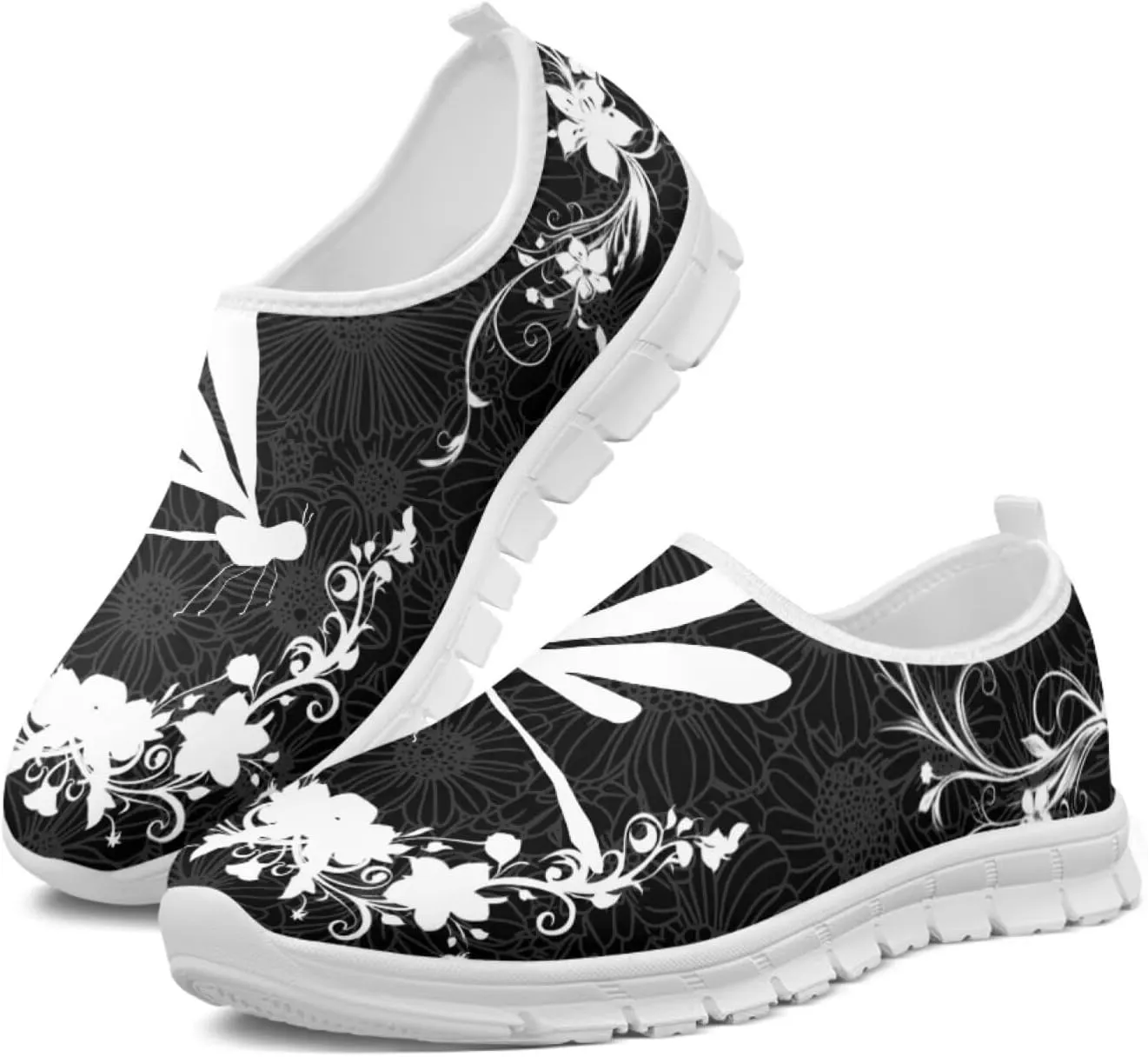 Insects Slip On Shoes for Women Comfort Low Top Mesh Loafers Sneakers Men Classic Casual Walking Trainer Shoes