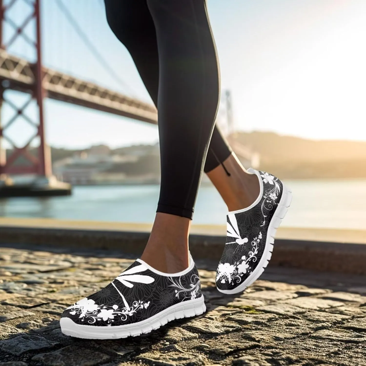 Insects Slip On Shoes for Women Comfort Low Top Mesh Loafers Sneakers Men Classic Casual Walking Trainer Shoes