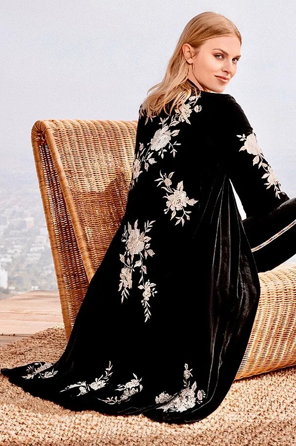 JOHNNY WAS SANTAL VELVET KIMONO COAT