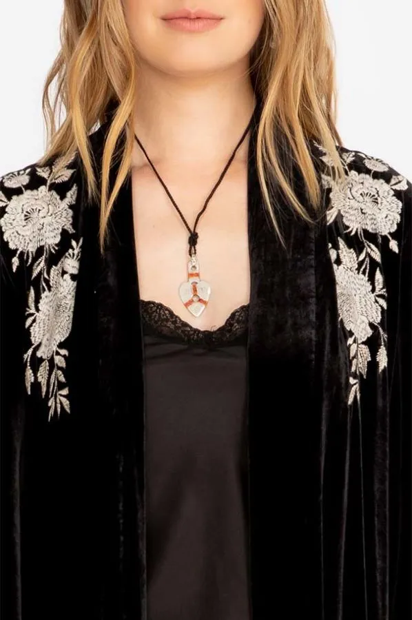 JOHNNY WAS SANTAL VELVET KIMONO COAT
