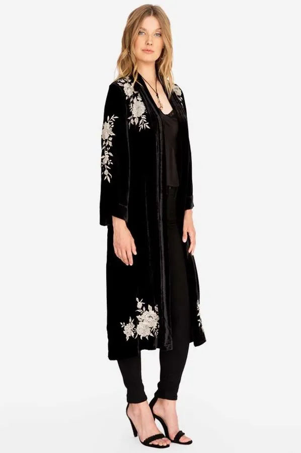 JOHNNY WAS SANTAL VELVET KIMONO COAT