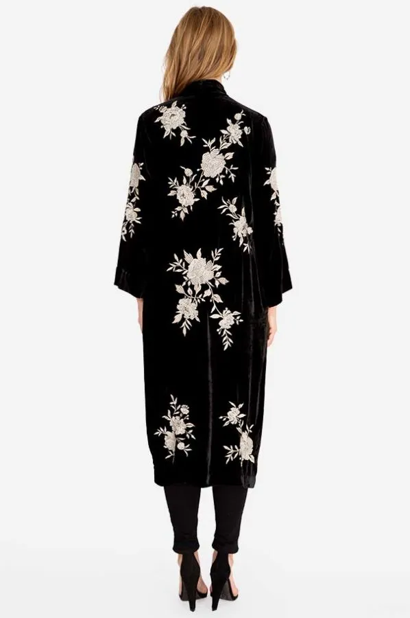 JOHNNY WAS SANTAL VELVET KIMONO COAT