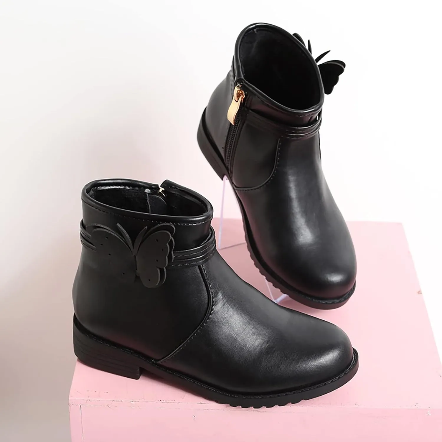 Kids Horseback Riding Boots Girls Children Shoes Scrub Boots Shoes Waterproof Leather Short Rubber Boot Socks Girls