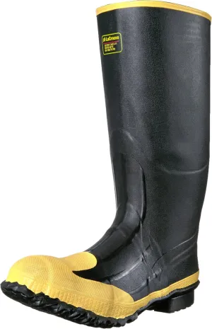 LaCrosse Meta 16 Mens Steel Toe Rain Boots with Premium Natural Rubber Construction, Grippy Trac-Lite Outsole, and EVA Footbed