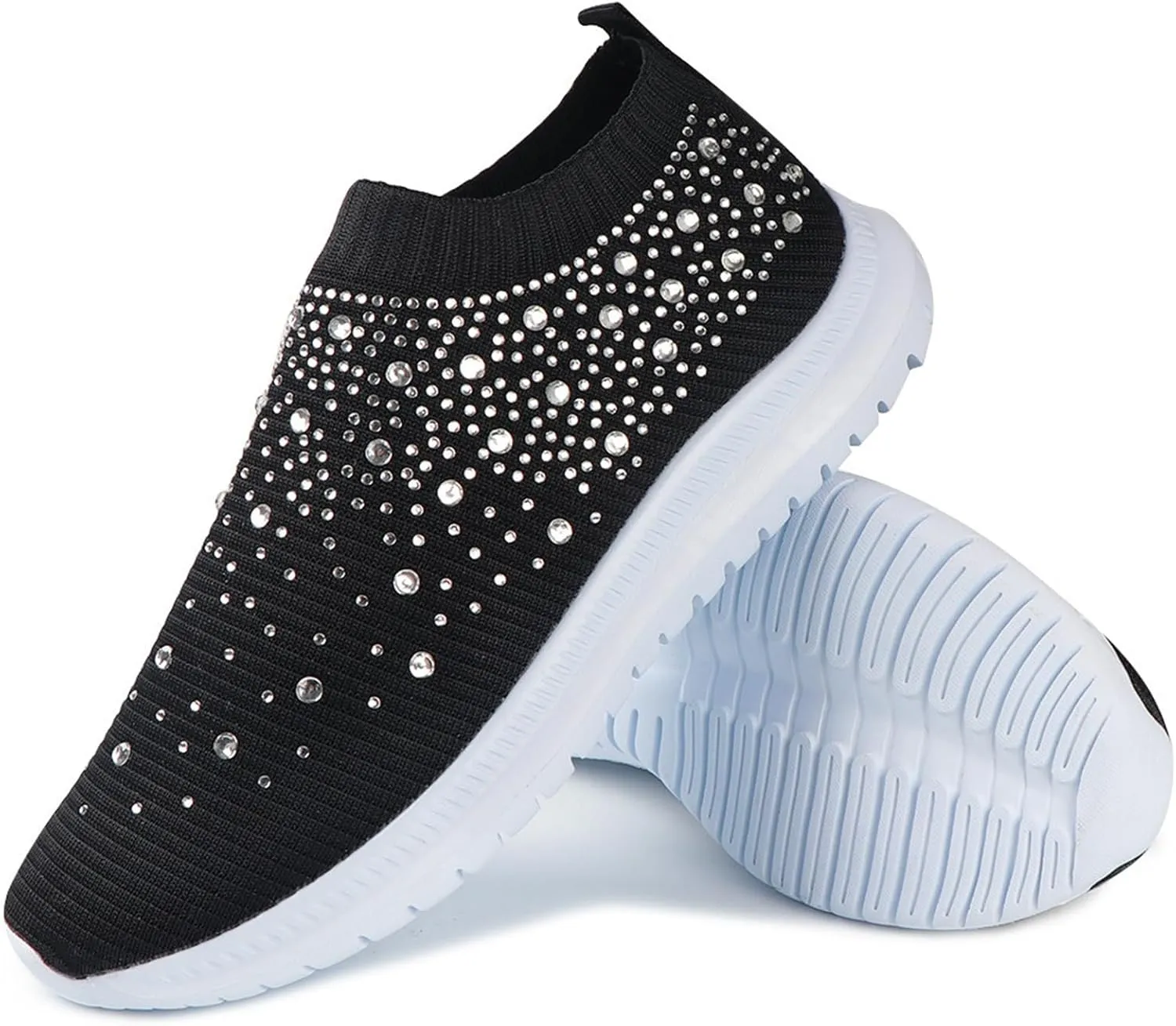 Ladmiple Gym Shoes For Women Workout Memory Foam Walking Shoes Slip on Sock Sneakers Mesh Athletic Running Tennis Shoes