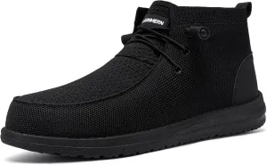 LARNMERN Steel Toe Shoes for Men Women Water Resistant Work Boots Non Slip Safety Sneakers Slip On Industrial Air Cushion Chelsea Boots