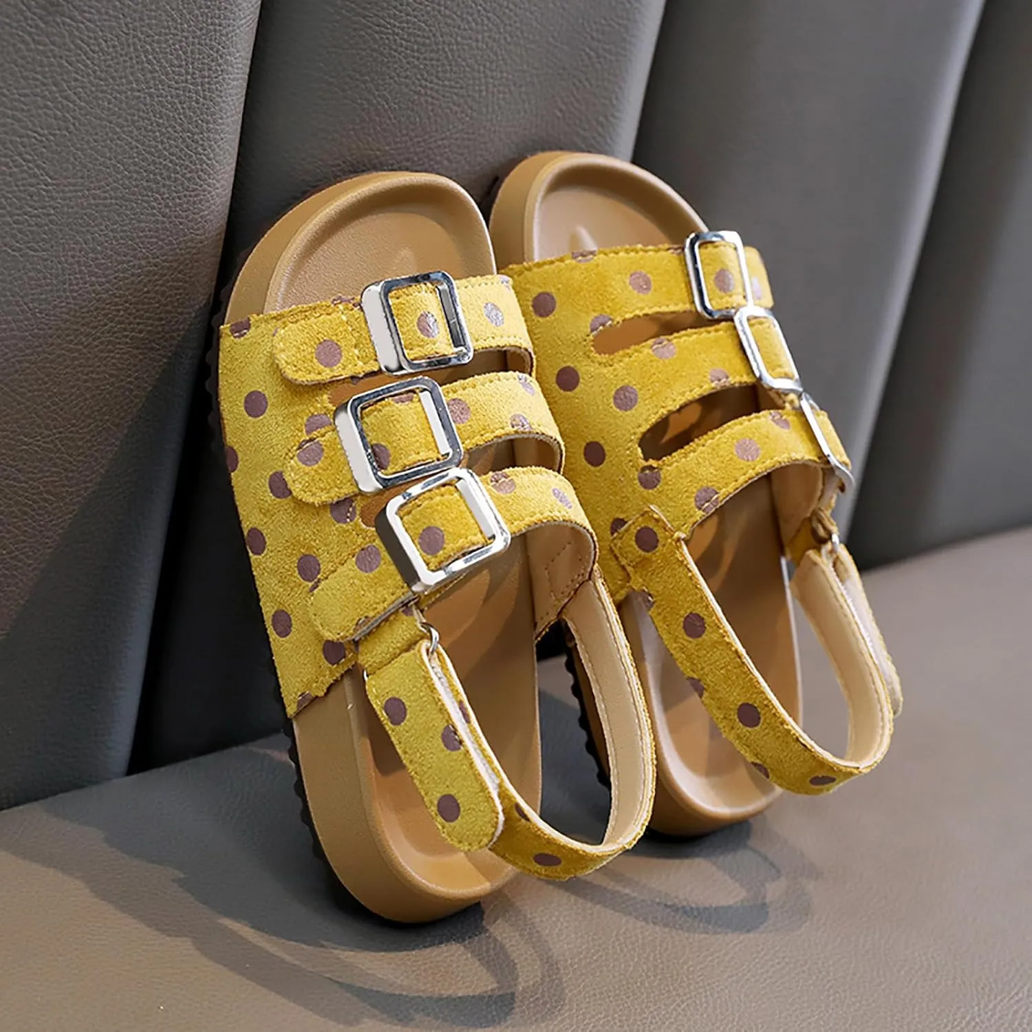 Little Girl Easter Summer Dress Shoes Girls Shoes Comfortable Soft Sole Sandals Fashionable Open Toe Polka Dot Sandals Kids Closed Toe Water Sandal