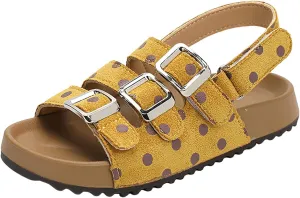Little Girl Easter Summer Dress Shoes Girls Shoes Comfortable Soft Sole Sandals Fashionable Open Toe Polka Dot Sandals Kids Closed Toe Water Sandal