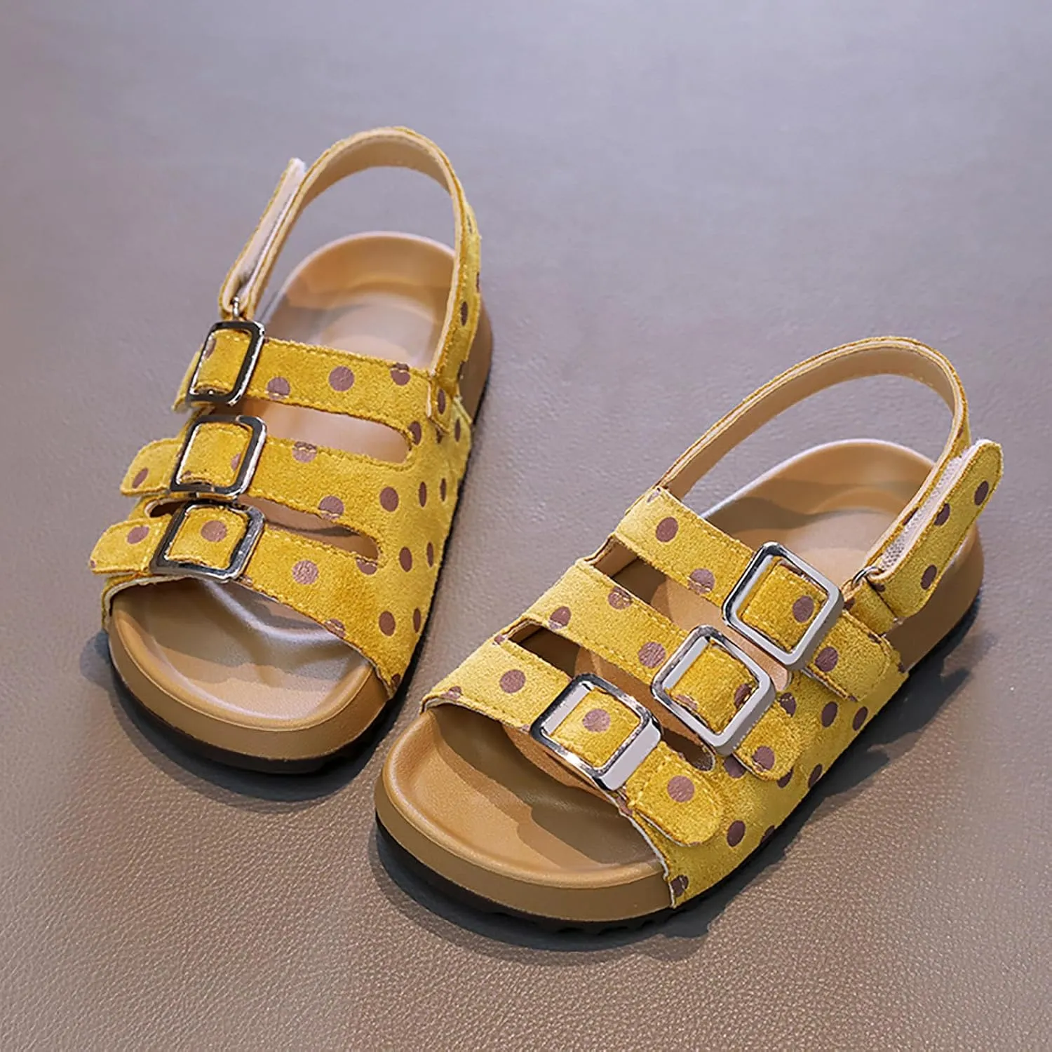 Little Girl Easter Summer Dress Shoes Girls Shoes Comfortable Soft Sole Sandals Fashionable Open Toe Polka Dot Sandals Kids Closed Toe Water Sandal