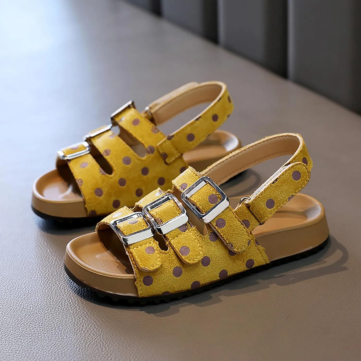 Little Girl Easter Summer Dress Shoes Girls Shoes Comfortable Soft Sole Sandals Fashionable Open Toe Polka Dot Sandals Kids Closed Toe Water Sandal