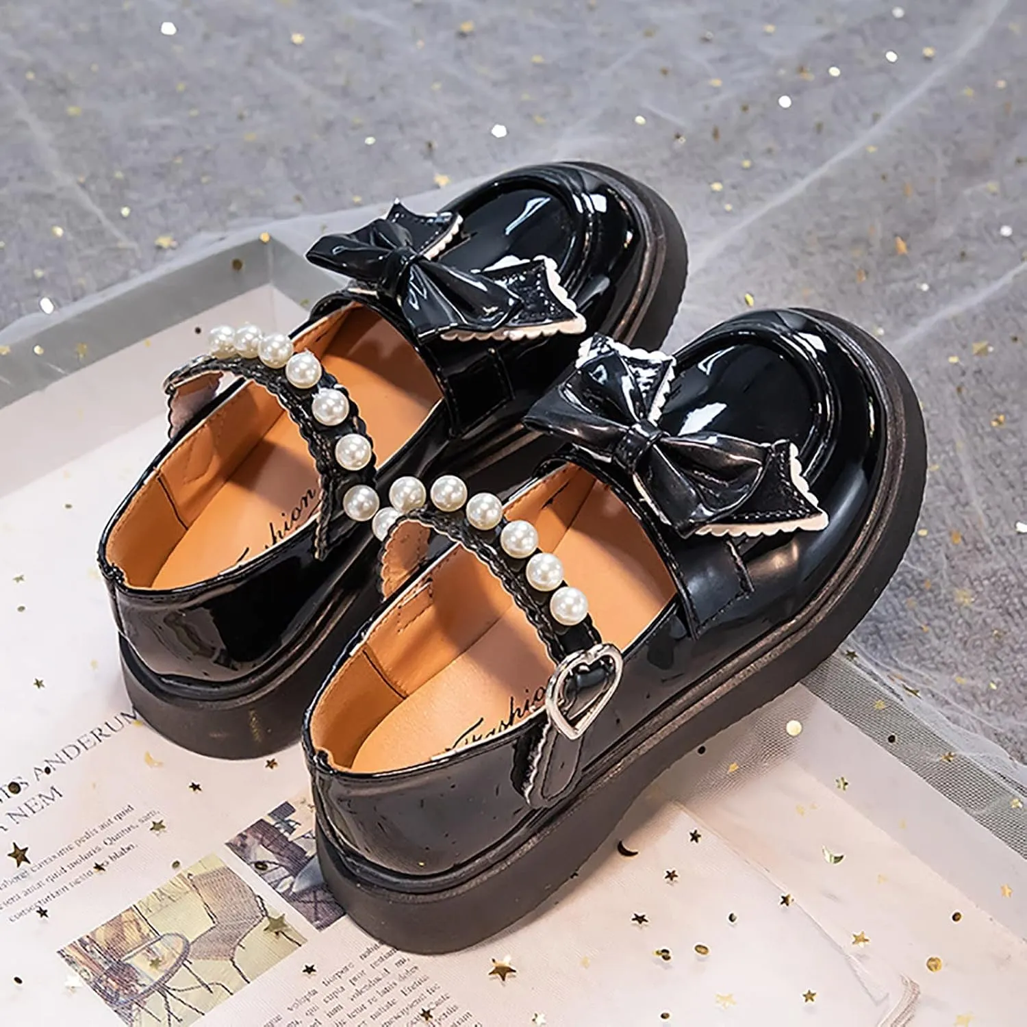 Little Girl Furry Slippers Girls Dress Shoes Wedding Bowknot Girl Shoes Princess Party School Shoes Sandals for Toddlers