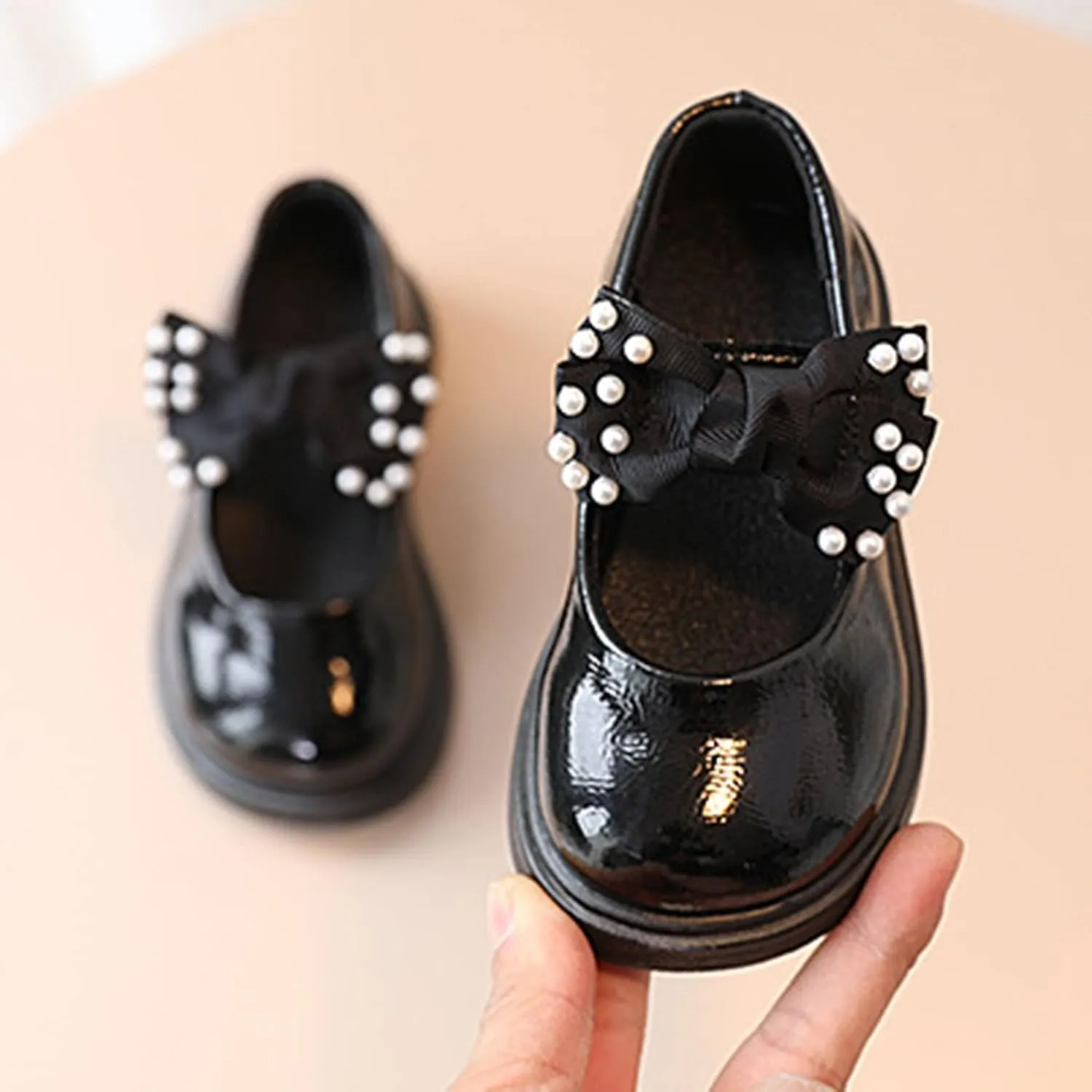 Little Girls Kitty Slippers Girls Sandals Children Shoes Pearl Bow Tie Princess Shoes Dance Shoes Kid Wedges for Girls