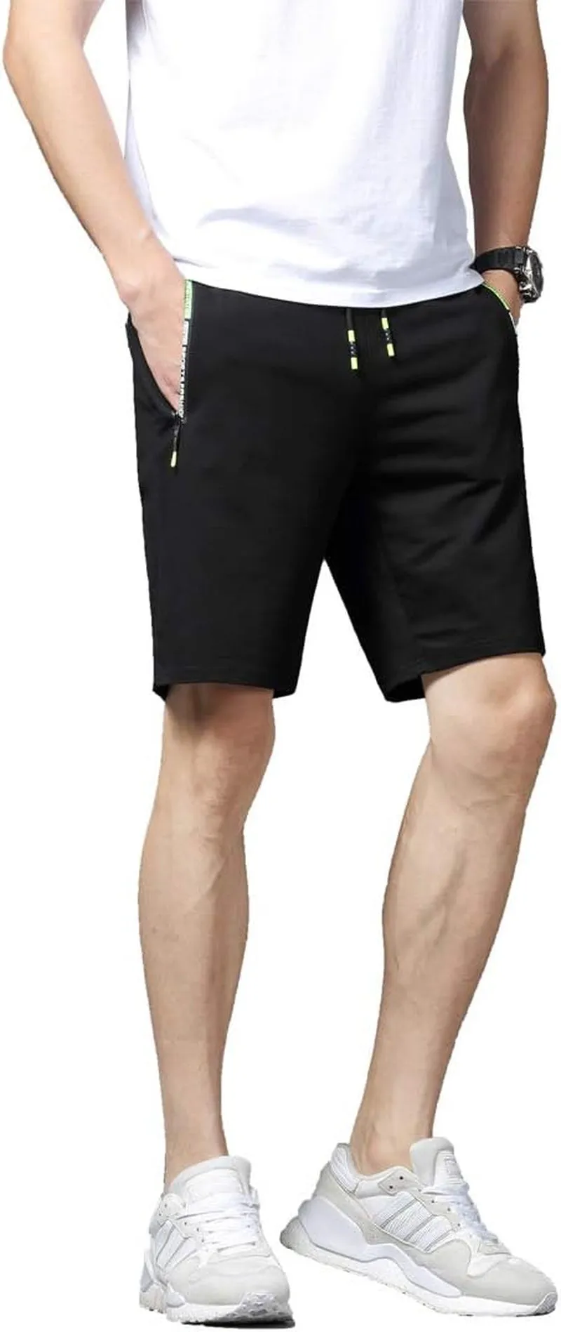 Mens Athletic Shorts with Zip Pockets