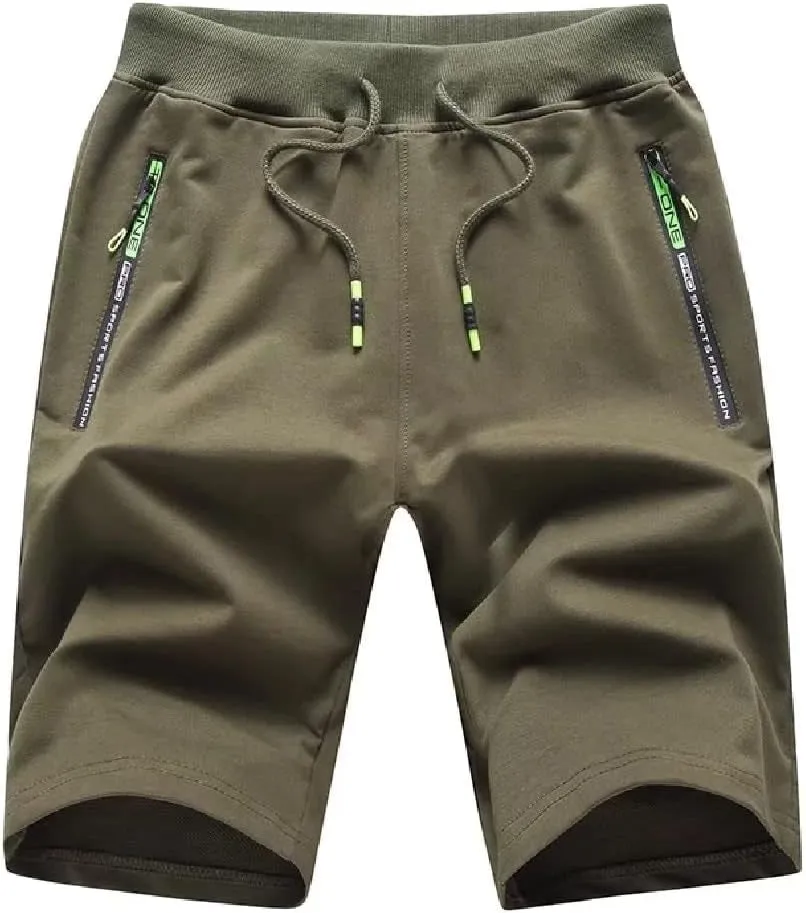 Mens Athletic Shorts with Zip Pockets