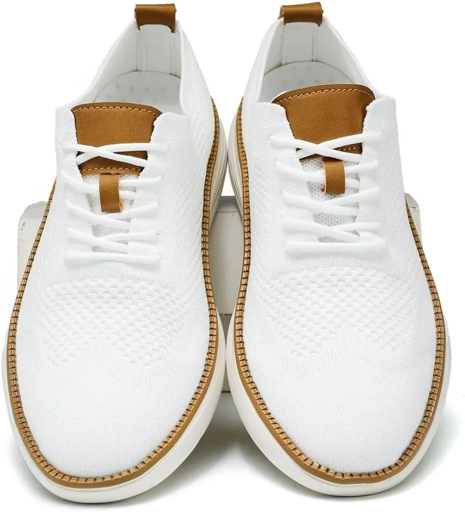 Mens Casual Dress Shoes Fashion Walking Sneakers Mesh Business Oxfords Work Lightweight Soft Sole Zapatos
