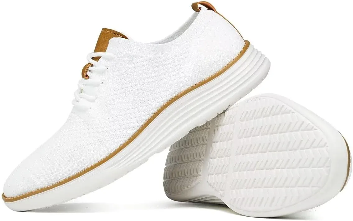 Mens Casual Dress Shoes Fashion Walking Sneakers Mesh Business Oxfords Work Lightweight Soft Sole Zapatos