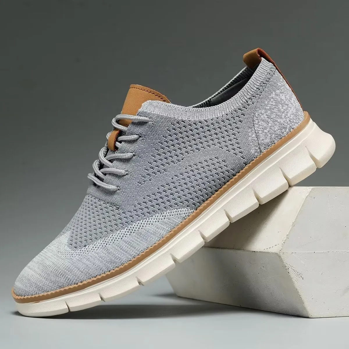 Mens Casual Dress Shoes Fashion Walking Sneakers Mesh Business Oxfords Work Lightweight Soft Sole