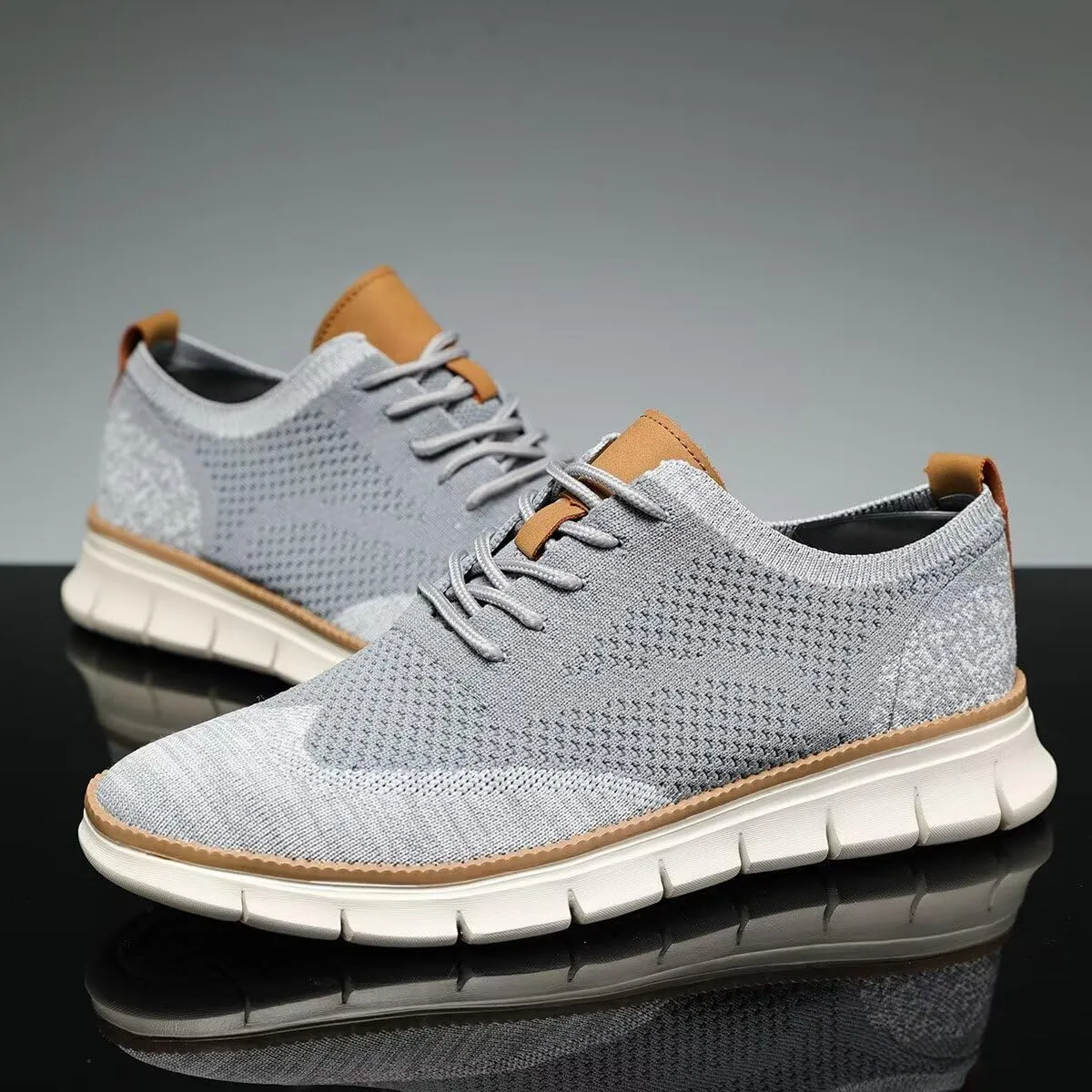 Mens Casual Dress Shoes Fashion Walking Sneakers Mesh Business Oxfords Work Lightweight Soft Sole
