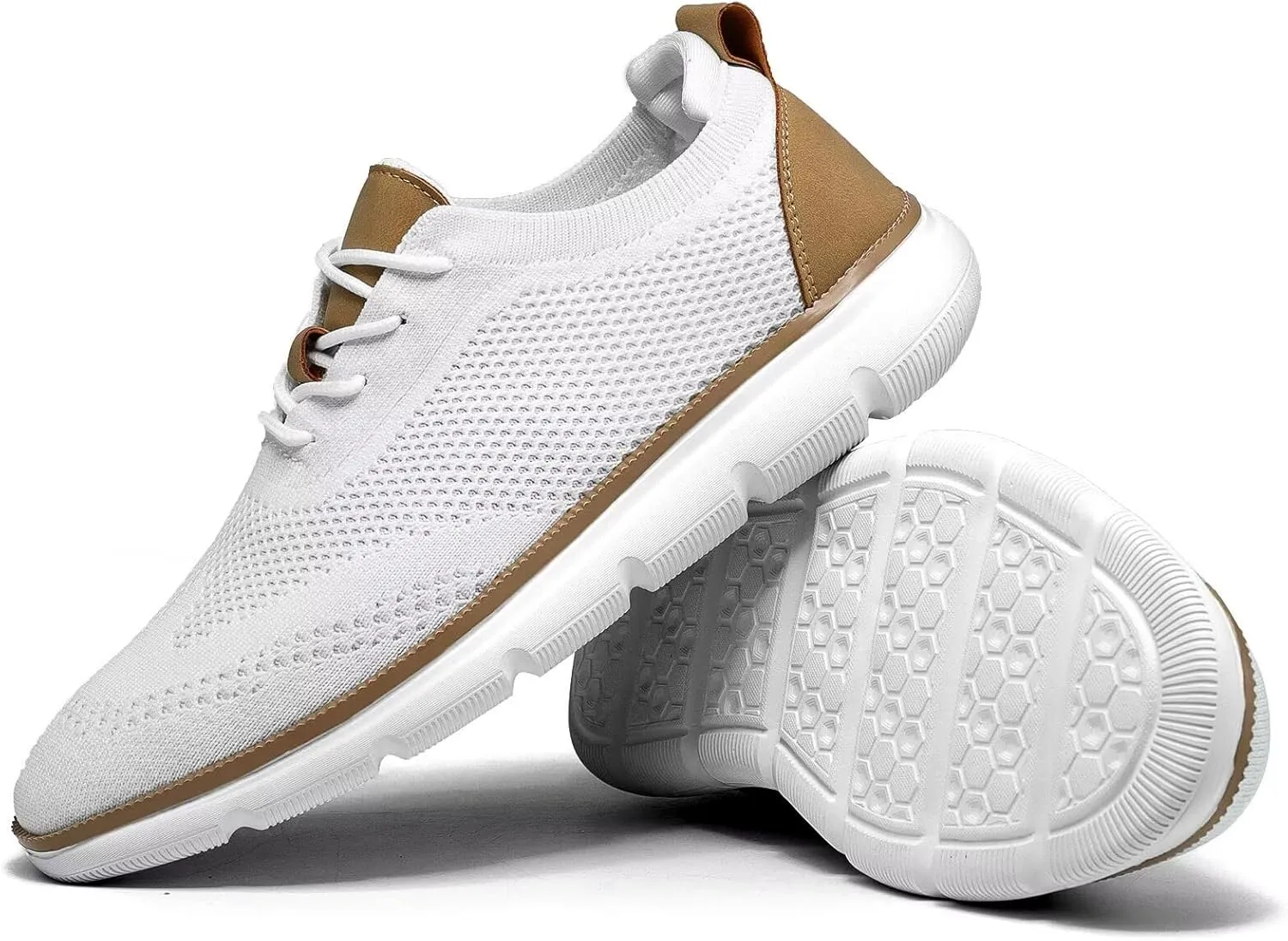 Mens Casual Dress Sneakers Fashion Walking Mesh Oxfords Shoes Business Work Lightweight Soft Sole