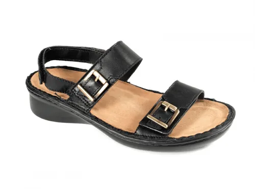Naot Women's Soprano Sandals- Black Raven Leather