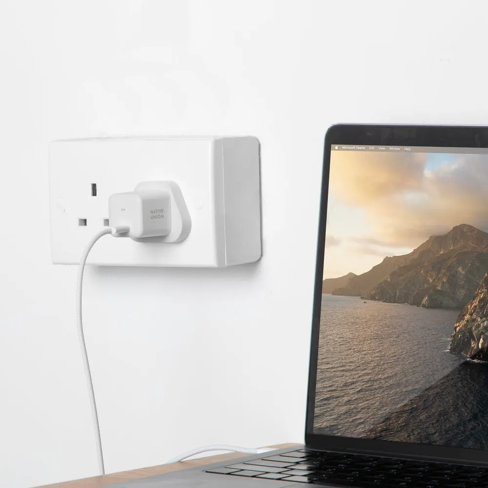 NATIVE UNION Fast GaN Charger PD 30W USB-C Charger - White