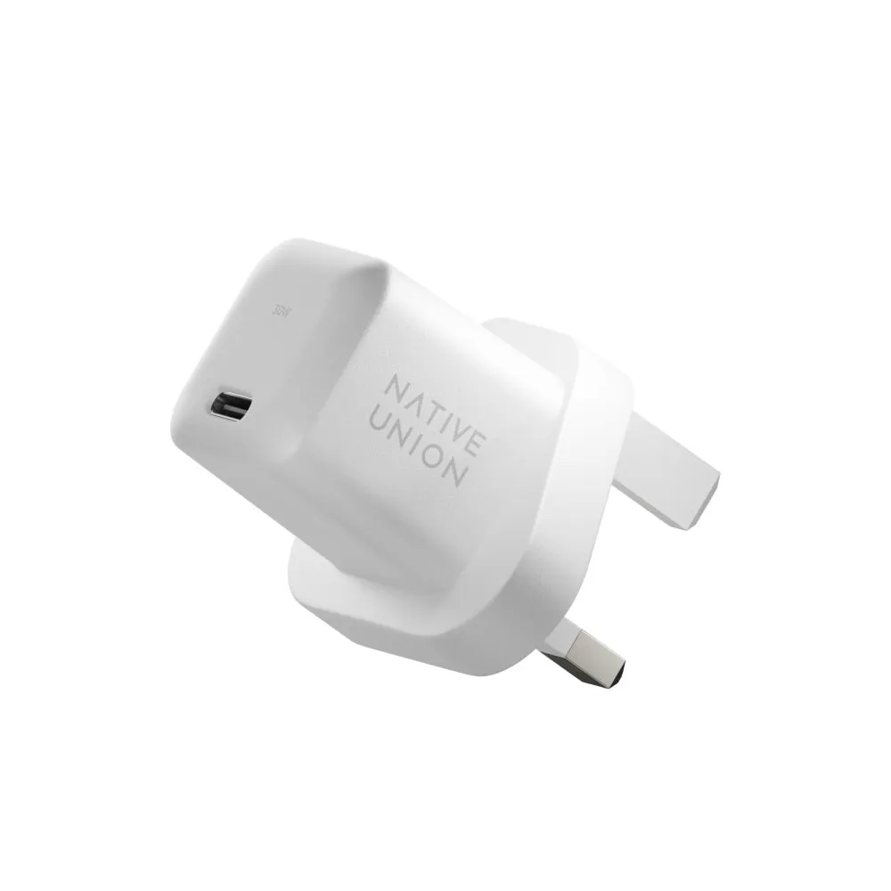 NATIVE UNION Fast GaN Charger PD 30W USB-C Charger - White