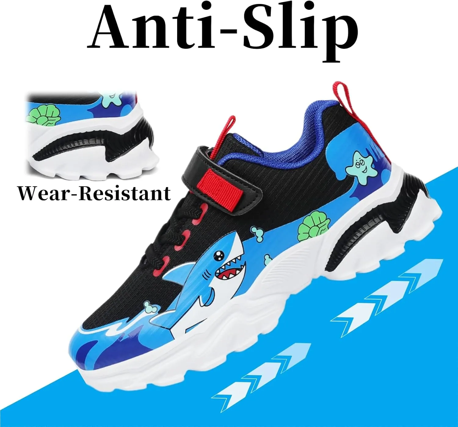 Nihaoya Kids Sneakers Boys Girls Tennis Shoes for Running Athletic Comfortable Cartoon Walking Sneakers Little Kid/Big Kid