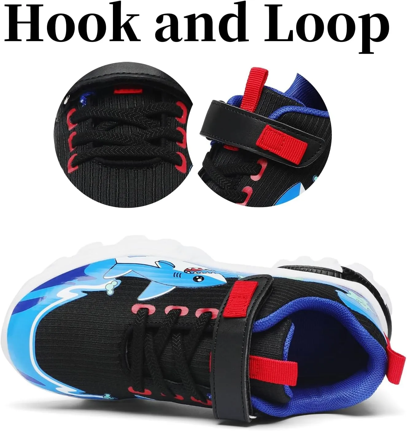 Nihaoya Kids Sneakers Boys Girls Tennis Shoes for Running Athletic Comfortable Cartoon Walking Sneakers Little Kid/Big Kid