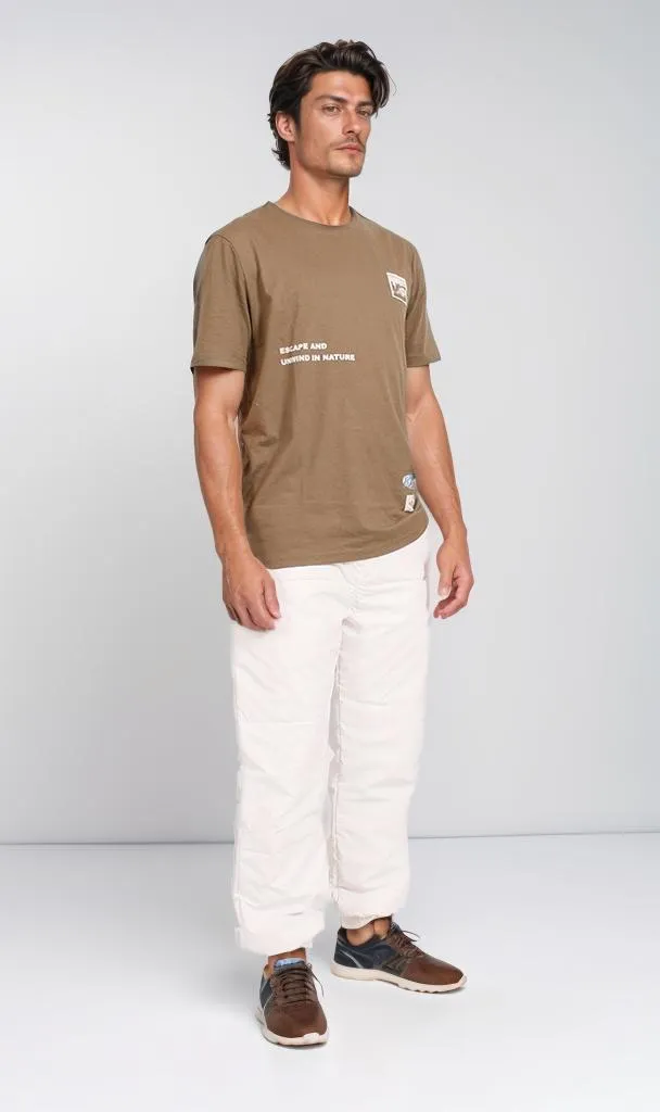 O203114 - Escape Graphic T-Shirt  Olive Green