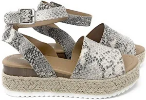 Open Toe Sandals for Women Platform Wedges Slides Bohemia Sandals Comfortable Breathable Backless Walking Slipper Summer Dressy Slippers with Adjustable Ankle Strap Shoes