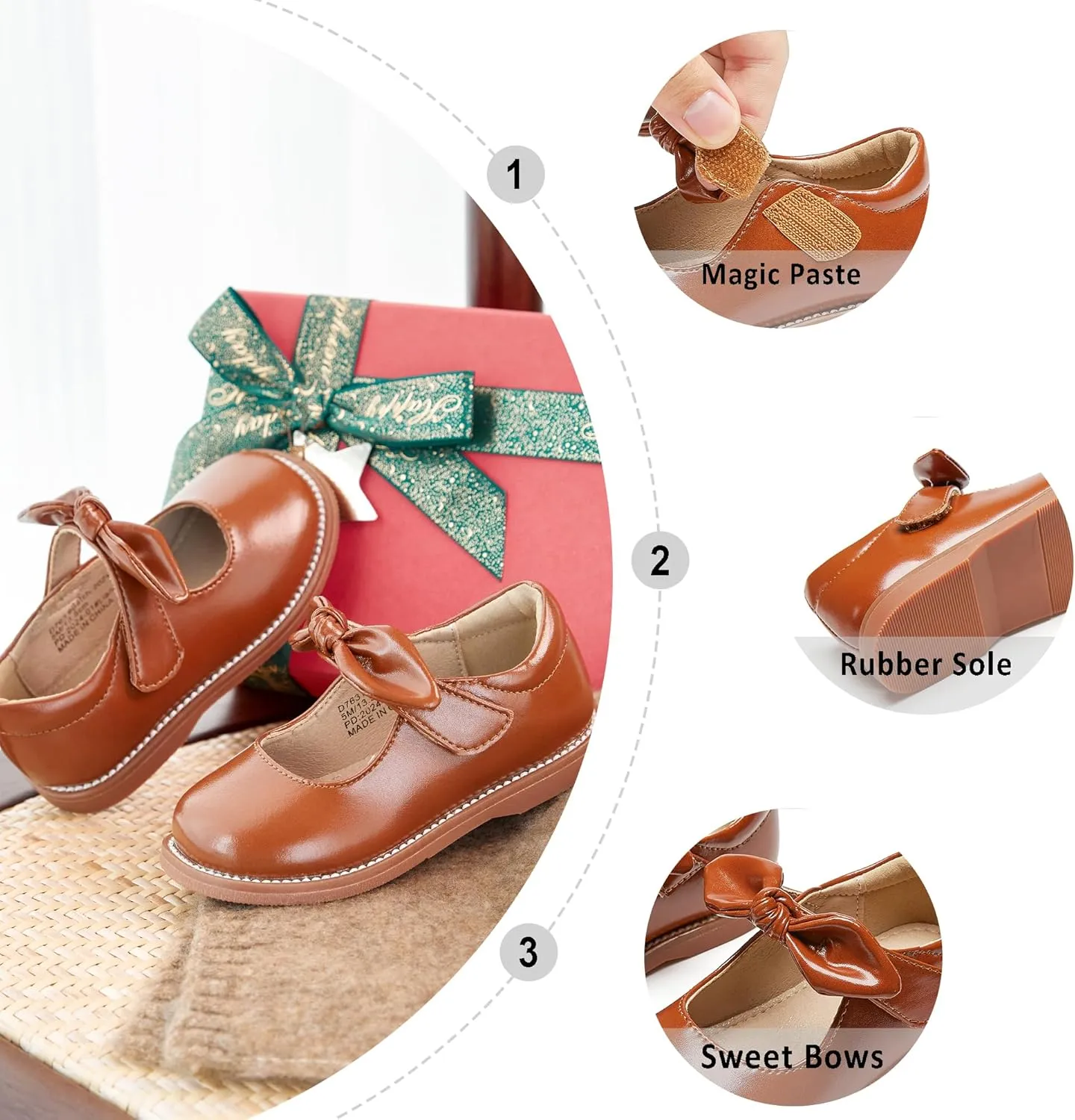 Otter MOMO Toddler/Little Girls Mary Jane Slip-on School Uniform Party Dress Shoes