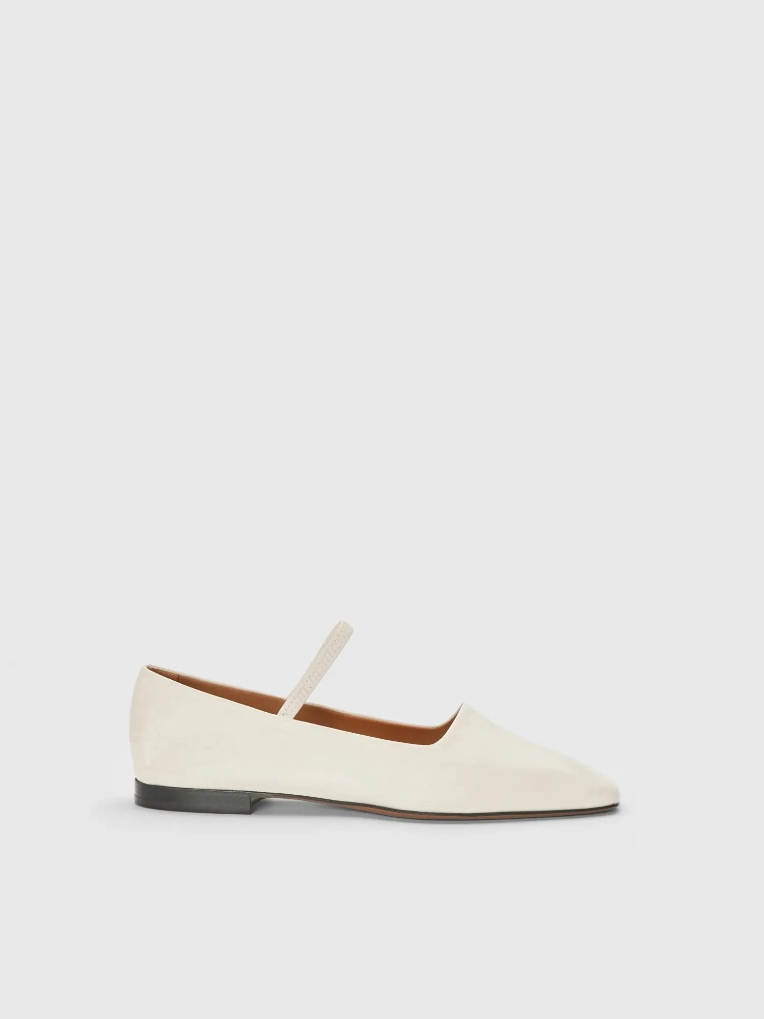 Petina Leather Ballerina - Linen