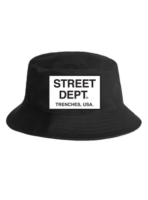 Pg Apparel Hat - Street Dept Bucket Hat - Black\White - STDPT2005