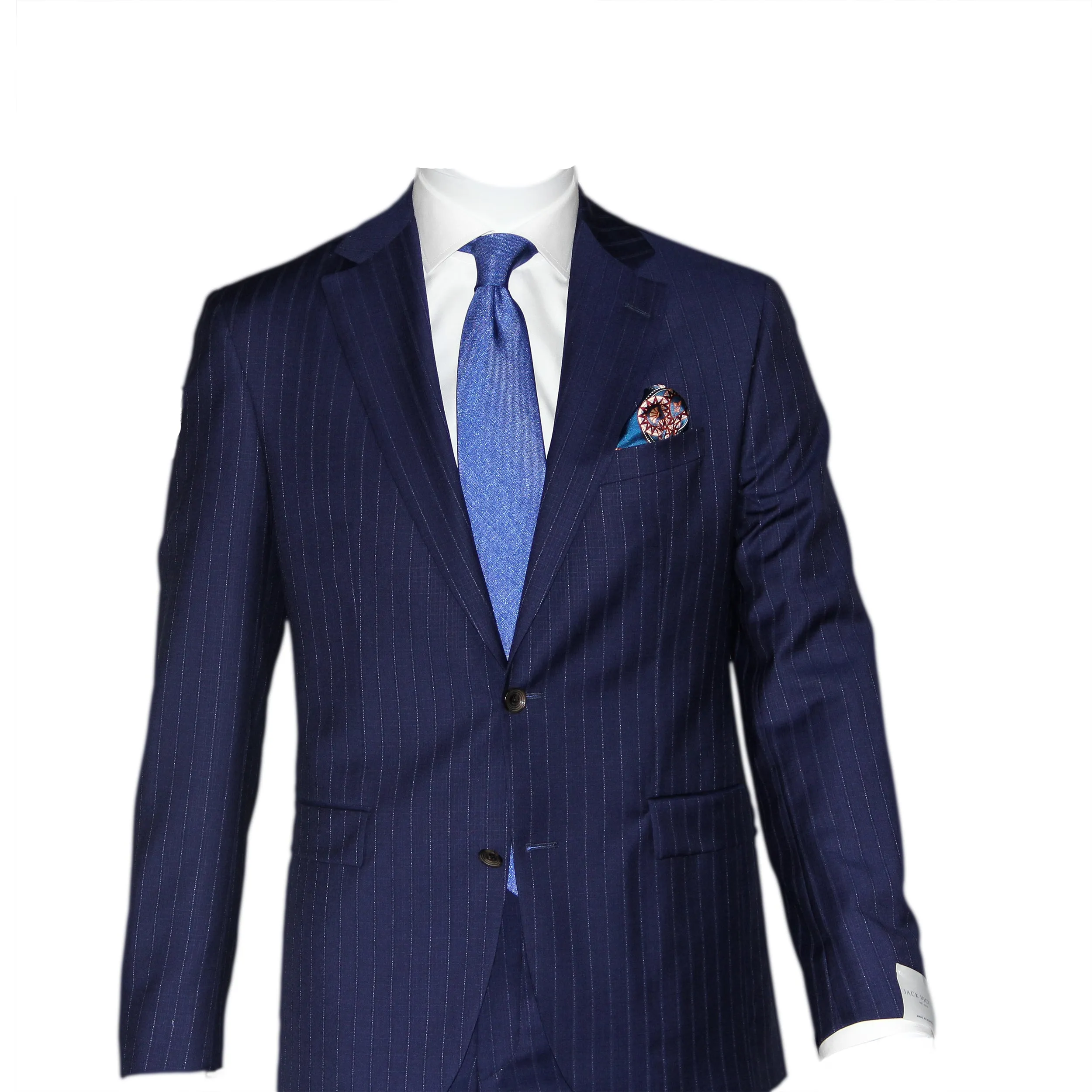 Royal Blue Pin-Stripe Urban Slim Fit Sartorial Suit