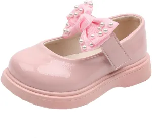 Sandals for Baby Girls Sandals Children Shoes Pearl Bow Tie Princess Shoes Dance Shoes Fun Girls Slippers