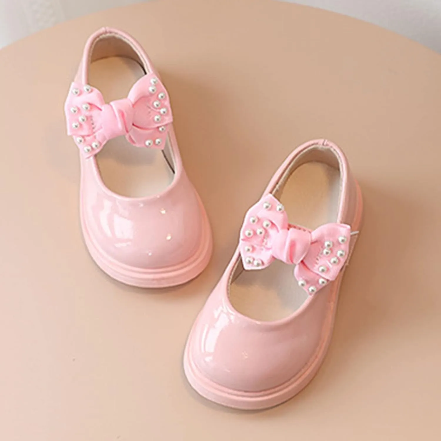 Sandals for Baby Girls Sandals Children Shoes Pearl Bow Tie Princess Shoes Dance Shoes Fun Girls Slippers