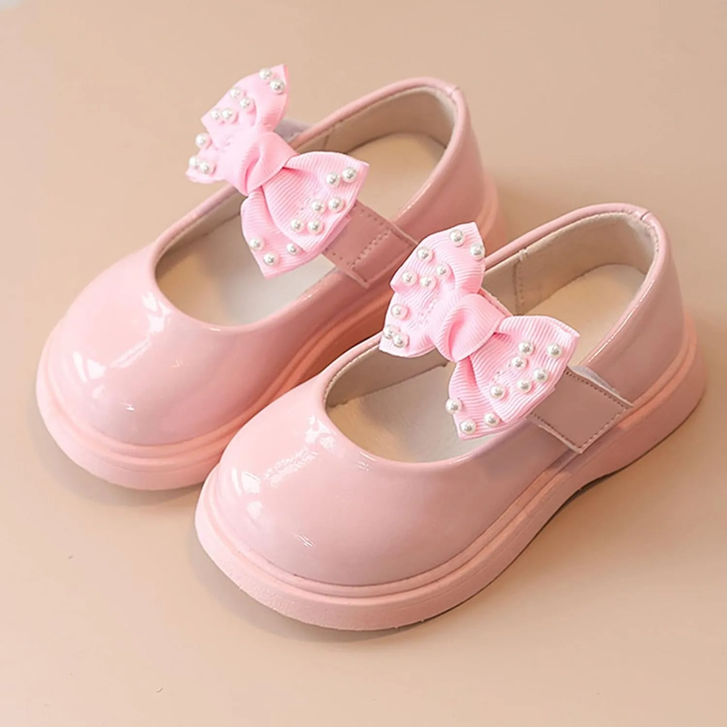 Sandals for Baby Girls Sandals Children Shoes Pearl Bow Tie Princess Shoes Dance Shoes Fun Girls Slippers