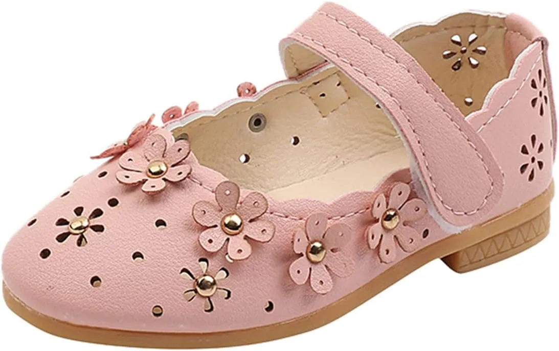 Shoes for Girls 9 Years Old Girls Princess Shoes Sandal Flower Shoes Hollow Flower Shoes Sandals Baby Girl Shoes Size 6