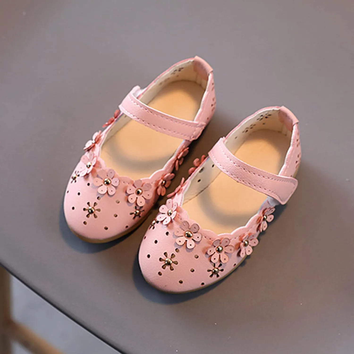 Shoes for Girls 9 Years Old Girls Princess Shoes Sandal Flower Shoes Hollow Flower Shoes Sandals Baby Girl Shoes Size 6